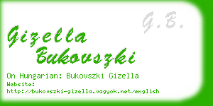 gizella bukovszki business card